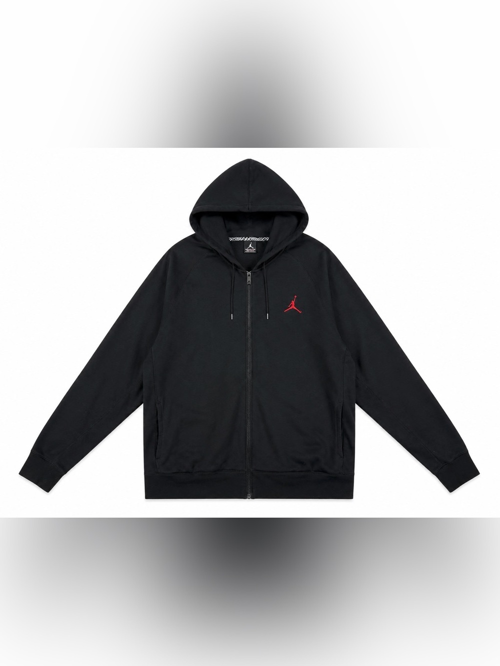 Nike Air Jordan Hoodie Mens 3XL Black Red Jumpman Full Zip Sweatshirt